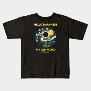 HELLO DARKNESS STARY NIGHT, MY OLD FRIEND Kids T-Shirt